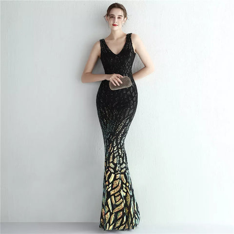 The Betsy Sequin pattern gown