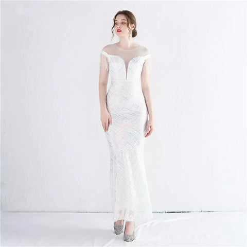 The Christie Crystal sleeve gown