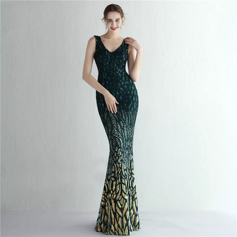 The Betsy Sequin pattern gown