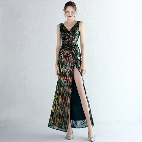 The Katie high slit gown