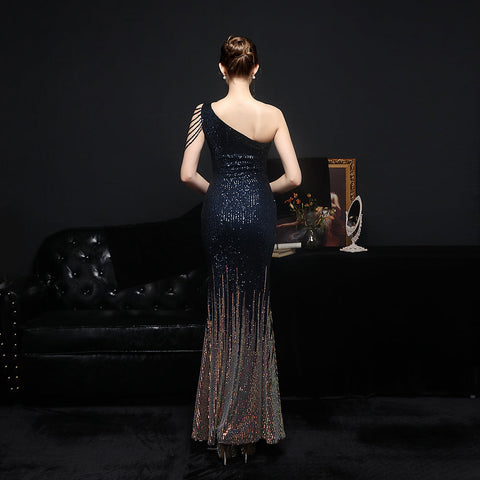 The Tania one shoulder gown