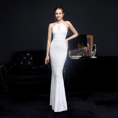 The Tyra halter gown