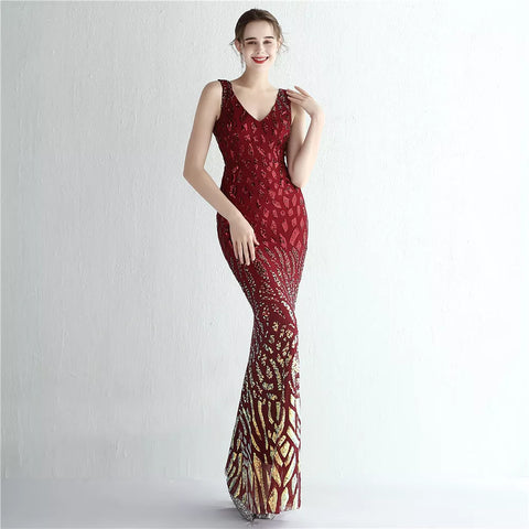 The Betsy Sequin pattern gown