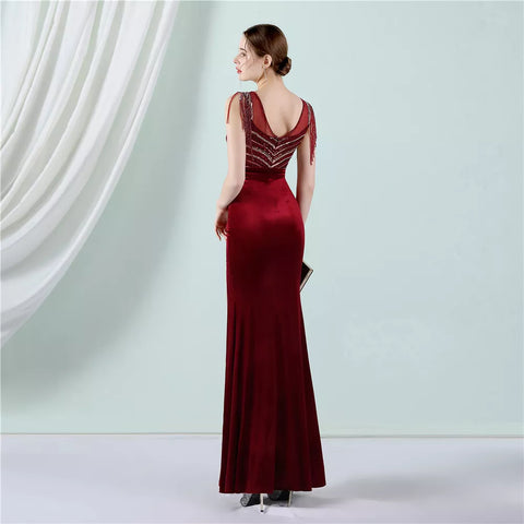 The Elandra Velvet Gown