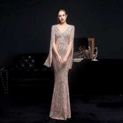 The Emma split sleeve gown