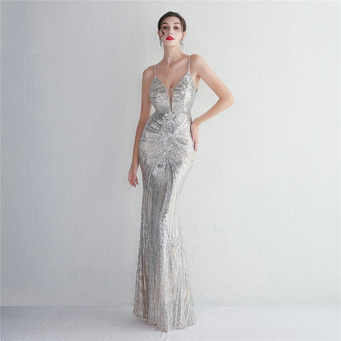 The Adelle Sequin Gown