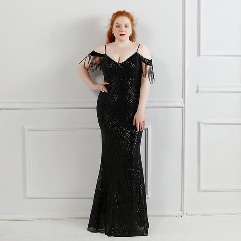 The Gwenyth tassel sleeve gown