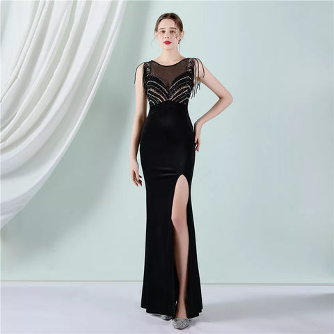 The Elandra Velvet Gown