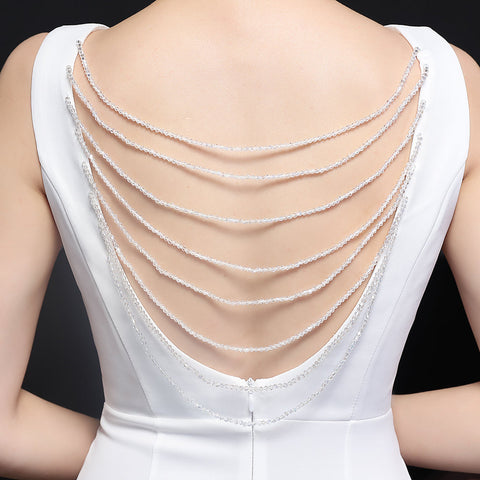 The Venus draped back gown