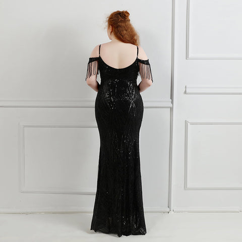 The Gwenyth tassel sleeve gown