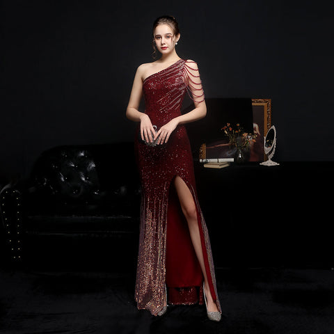 The Tania one shoulder gown