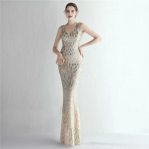 The Betsy Sequin pattern gown