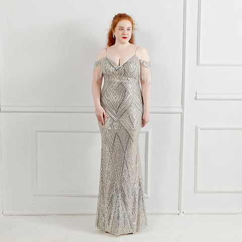 The Gwenyth tassel sleeve gown