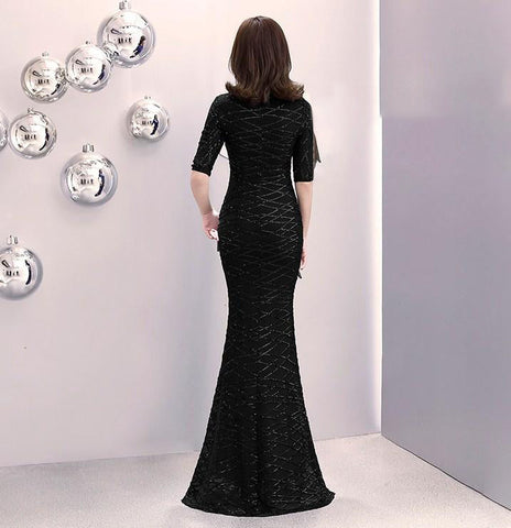 The Cassandra geometric sequin gown